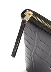 Czarny duży portfel damski croco PORES-0908A-97(Z25)
