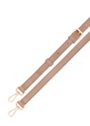 Torebka shopper na ramię w kolorze camelu TOREC-0885B-81(Z25), widok na odpinany pasek produktu na białym tle.-02