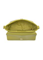 Limonkowa mała torebka damska na ramię TOREC-0916-8G(W26), widok produktu w środku na białym tle.