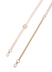 Skórzana kremowa torebka kuferek TORES-1270-0B(W26)