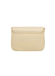 Jasnożółta listonoszka damska z łańcuszkiem TOREC-0767-2A(W26), widok produktu z tyłu na białym tle.