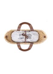 Słomkowa damska torebka-koszyk TOREC-0945A-25(W25), widok produktu w środku na białym tle.