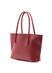 Czerwona torebka shopper damska TOREC-0938B-41(Z25), widok produktu skosem na białym tle.