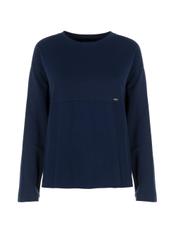 Women's navy blue basic oversize sweatshirt BLZDT-0063-69(Z21)-05