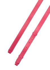 Mała torebka damska w kolorze fuksji TOREC-0882-5E(W26) - zbliżenie na detal, na białym tle. 