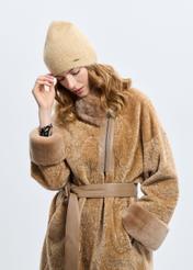 Beige winter women's hat CZADT-0199-82(Z24)