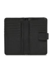 Black women's wallet with embossed pattern POREC-0391-99(Z24)-04