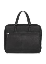 Black leather men's bag TORMS-0047N-99(Z24)-02