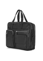 Black leather men's bag TORMS-0047N-99(Z24)-07