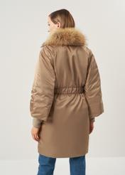 Beżowa kurtka damska bez kaptura KURDT-0175-80(Z23)