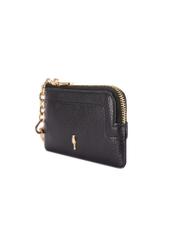 Mały skórzany portfel damski PORES-0979R-9I(W26), widok produktu skosem na białym tle.