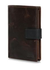 Brown large men's leather wallet PORMS-0613-89(Z24)-02