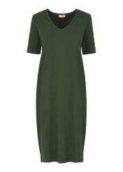Krótka bawełniana zielona sukienka SUKDT-0185-55(W24)