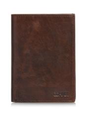 Brown leather men's wallet PORMS-0611-89(Z24)-01