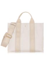 Kremowa damska torebka typu tote bag TOREN-0288A-12(W25)-01