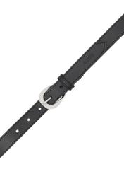 Czarny skórzany pasek damski PASDS-0303A-99(W25)-03
