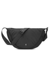 Czarna nylonowa torebka damska TOREN-0342-99(W26) - widok produktu z przodu, na białym tle. 