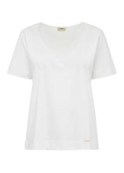 White women's t-shirt with decorative embroidery TSHDT-0128-12(Z24)-01