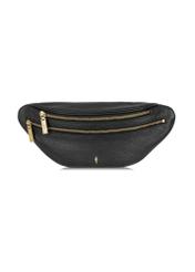 Leather black women's waist bag TORES-0721C-99(Z24)-01