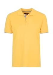 Żółta koszulka polo POLMT-0045A-21(W23)