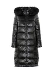 Czarna kurtka damska z połyskującego materiału KURDT-0334-99(Z21)-05