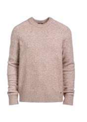 Camelowy sweter męski z wełną SWEMT-0171-24(Z25), widok produktu z przodu na białym tle.