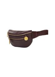 Bordowa nerka damska TOREC-1338-4D(Z26) - widok produktu po skosie, na białym tle. 