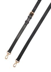 Czarna damska torba na laptopa TOREC-1130-99(W26), widok paska produktu na białym tle.