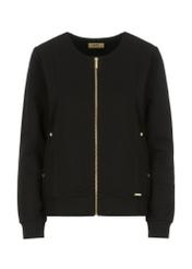 Czarna bluza damska z suwakiem BLZDT-0086-99(W23)-04