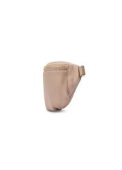 Różowa skórzana nerka damska TORES-0894E-5D(W26), widok produktu z boku na białym tle.