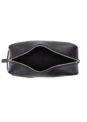 Skórzana kosmetyczka męska z logo TORMS-0298A-99(Z25) - widok produktu z góry na białym tle.