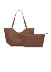 Jasnobrązowa torebka damska typu shopper TOREC-1296-3D(Z26)