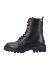 Czarne botki damskie BUTYD-1192-99(Z26), widok produktu z boku na białym tle.