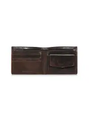 Brown small men's leather wallet PORMS-0614-89(Z24)-04