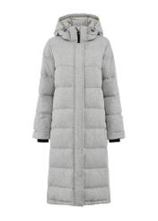 Gray long winter jacket for women KURDT-0464-81(Z24)-04