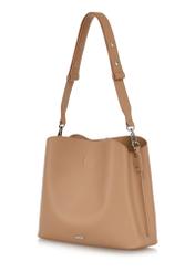 Beige women's shopper bag TOREC-0862A-81(Z24)-03