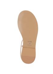 Beżowe skórzane sandały płaskie damskie BUTYD-0999-81(W23)