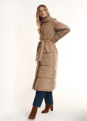 Płaszcz jesienny damski z paskiem KURDT-0385-81(Z22)