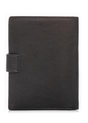 Skórzany brązowy portfel męski PORMS-0686-1I(W26), widok produktu z tyłu na białym tle.