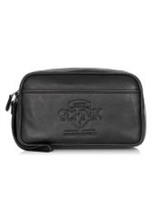 Skórzana kosmetyczka męska z logo TORMS-0182B-99(W23)-01