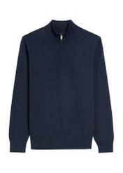 Granatowy sweter męski SWEMT-0174-68(Z25), widok produktu z przodu na białym tle.
