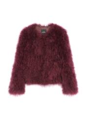 Kurtka damska z piór indyczych FUTDF-0097A-3183(Z25), widok produktu z przodu na białym tle.