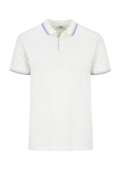 Biała koszulka polo męska POLMT-0069-11(W24)