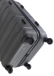 Komplet walizek na kółkach 19''/24''/28'' WALAB-0067-9B(W26), widok kółek produktu na białym tle.