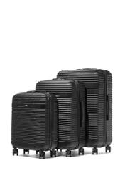 Komplet walizek na kółkach 19'/24'/28' WALAB-0040-99(W26) - widok produktu z przodu, na białym tle. 