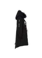 Czarna kurtka damska z naszywkami KURDT-0177-99(Z20)