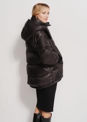 Black women's winter jacket KURDT-0522-99(Z24)-03