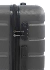 Komplet walizek na kółkach 19''/24''/28'' WALAB-0067-9B(W26), widok zamka szyfrowego produktu na białym tle.