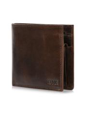 Brown small men's leather wallet PORMS-0614-89(Z24)-02