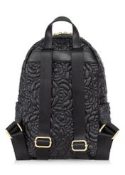 Czarny plecak damski w kwiatowy wzór TOREN-0240-99(W23)